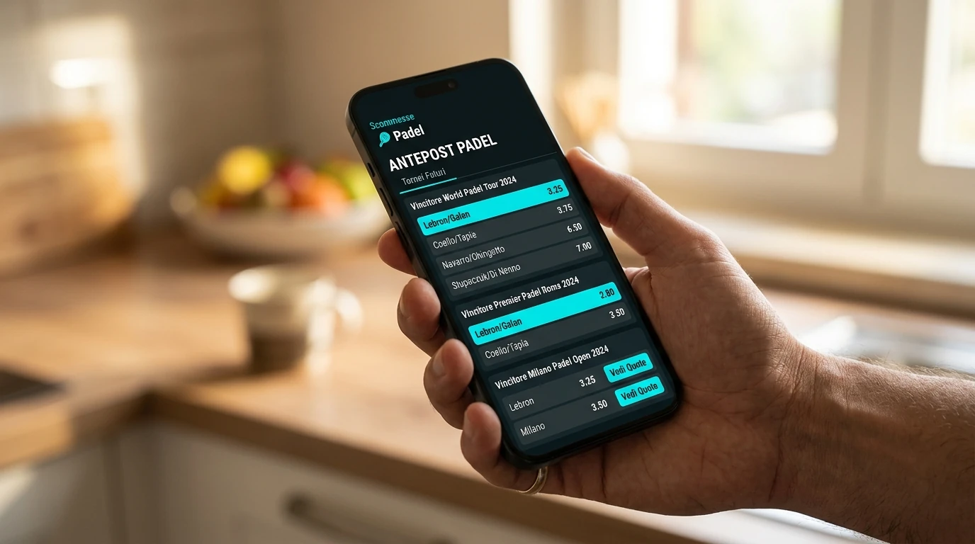 Mano apre un'app di scommesse sul mercato antepost del padel