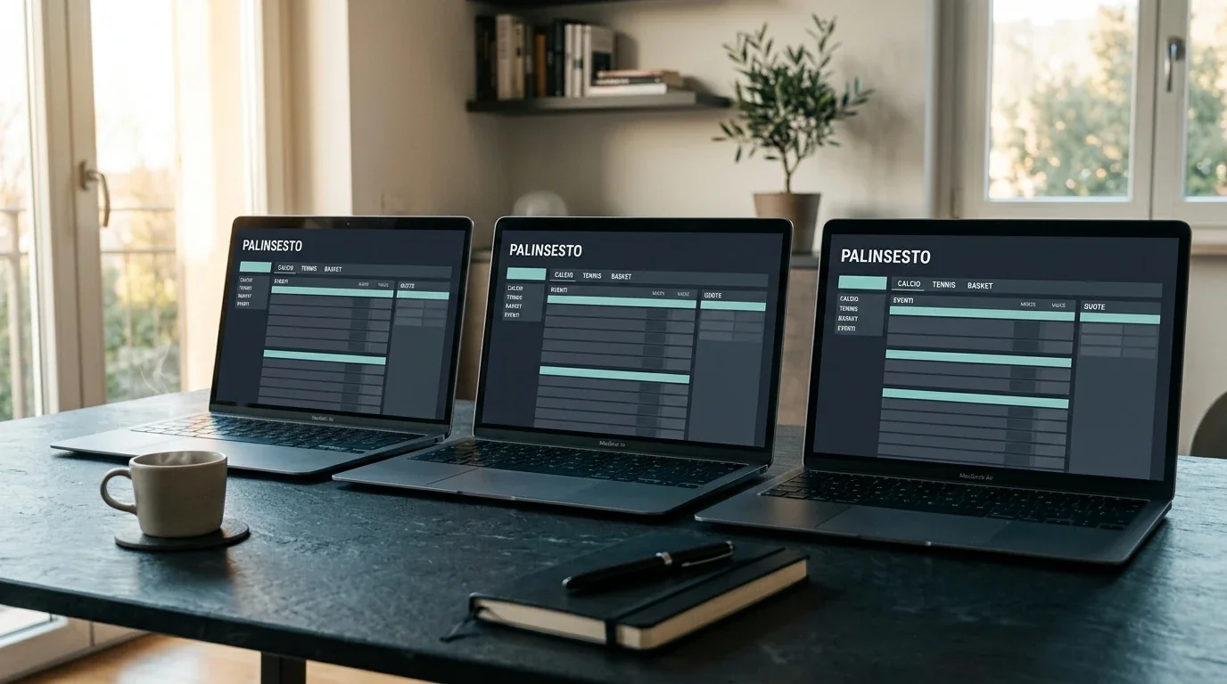Schermata di un palinsesto padel su browser desktop con elenco mercati Testa a Testa e Set Betting