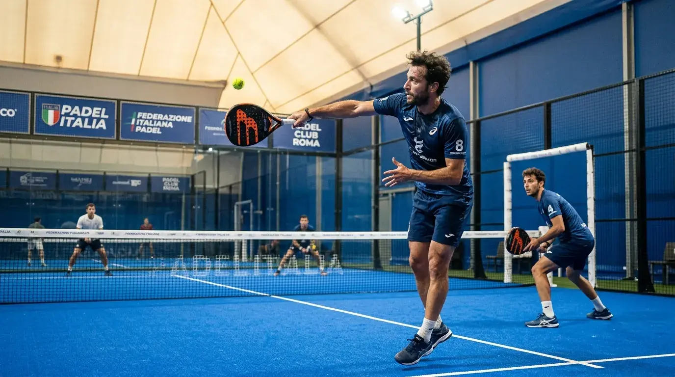 Punto decisivo Star Point in un match professionistico di padel sotto le nuove regole FIP 2026